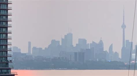 Poor air quality in Toronto, GTA due to smoke from northwest .